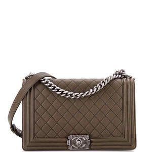 Chanel Boy Flap Bag Quilted Caviar New #223816C48B